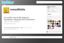 Renault su Facebook e Twitter